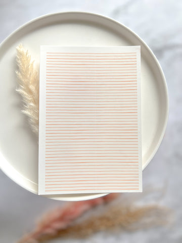 1 Sheet, Approx 13x90cm, Linear Print Water Decal Image Transfer for Polymer Clay / Ceramics